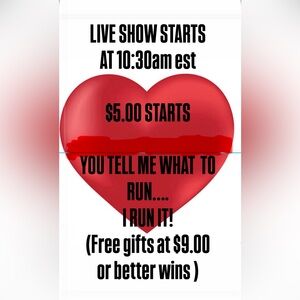 $5.00 LIVE STARTS AT 10:30am est TODAY! 3/7 SEE YOU THERE!
